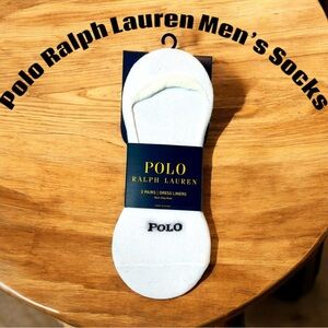 Polo Ralph Lauren Men’s 3 Pairs White Dress Liners Socks NWT